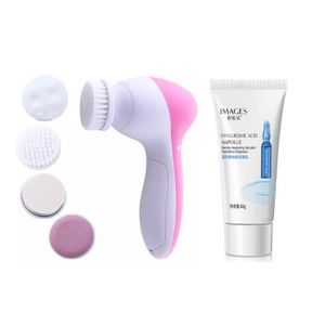 5 In 1 Facial Cleansing Brush + Hyaluronic Facial Cleanser