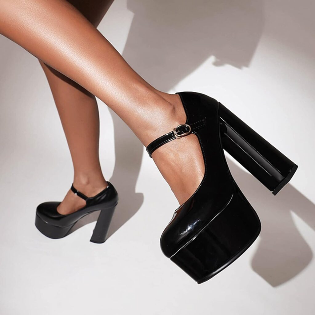 High Heels Platform Mules Shoes