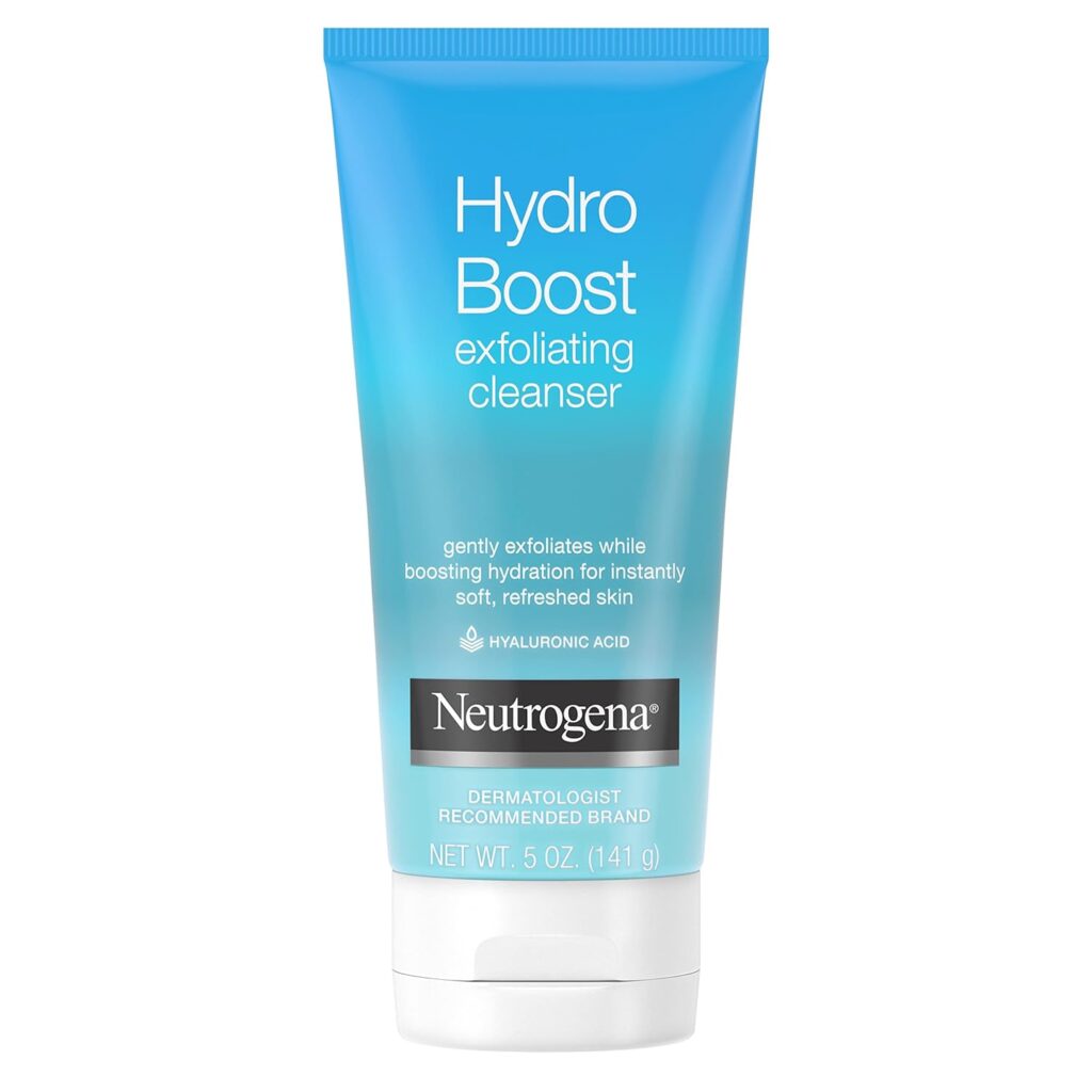 Neutrogena Hydro Boost Gentle Exfoliating Daily Facial Cleanser with Hyaluronic Acid