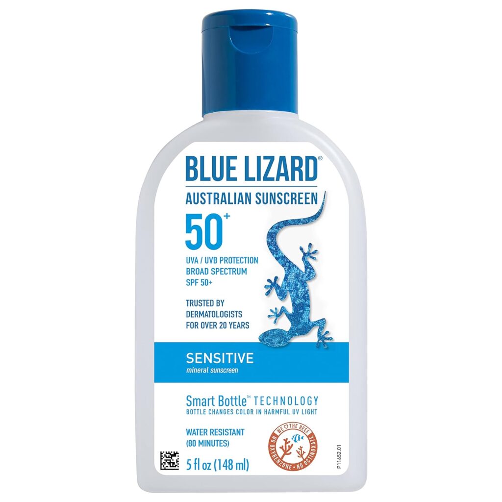 BLUE LIZARD Sensitive Mineral Sunscreen with Zinc Oxide, SPF 50+