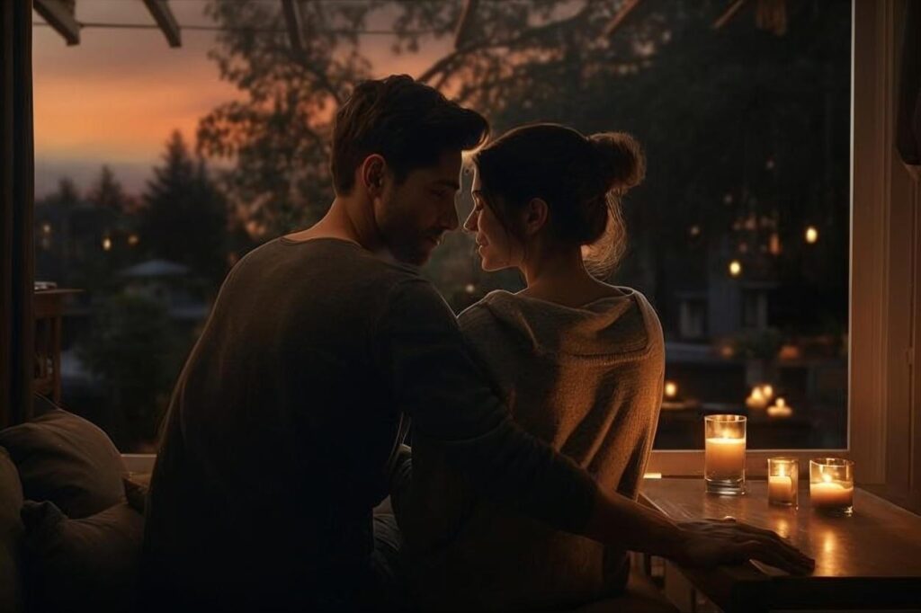 couple's intimate moment