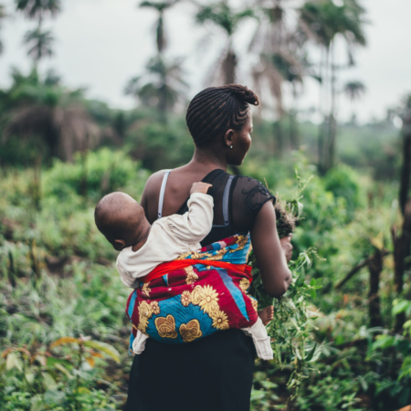 A women with her child