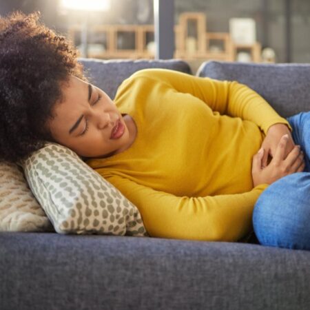 A Woman in pain (PCOS)