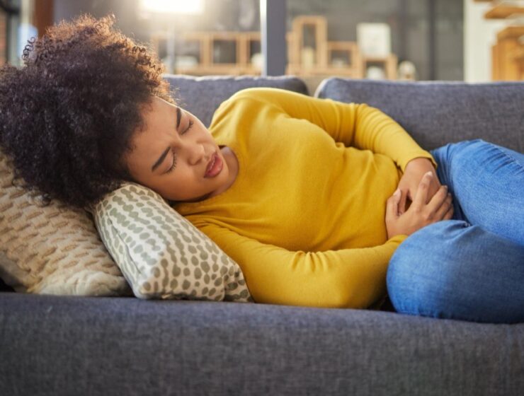 A Woman in pain (PCOS)