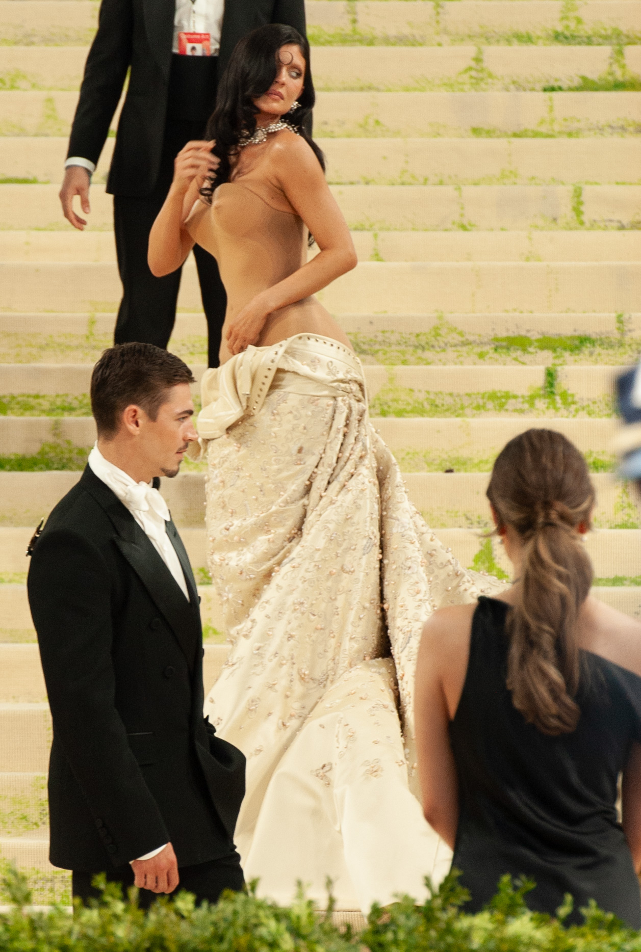 Archive photograph of Kylie Jenner posing on the Met Gala steps in May 2026.